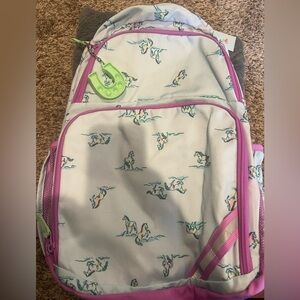 Cat & Jack Kids 17" Backpack Purple Blue Horses Horseshoe Pop-it NWT